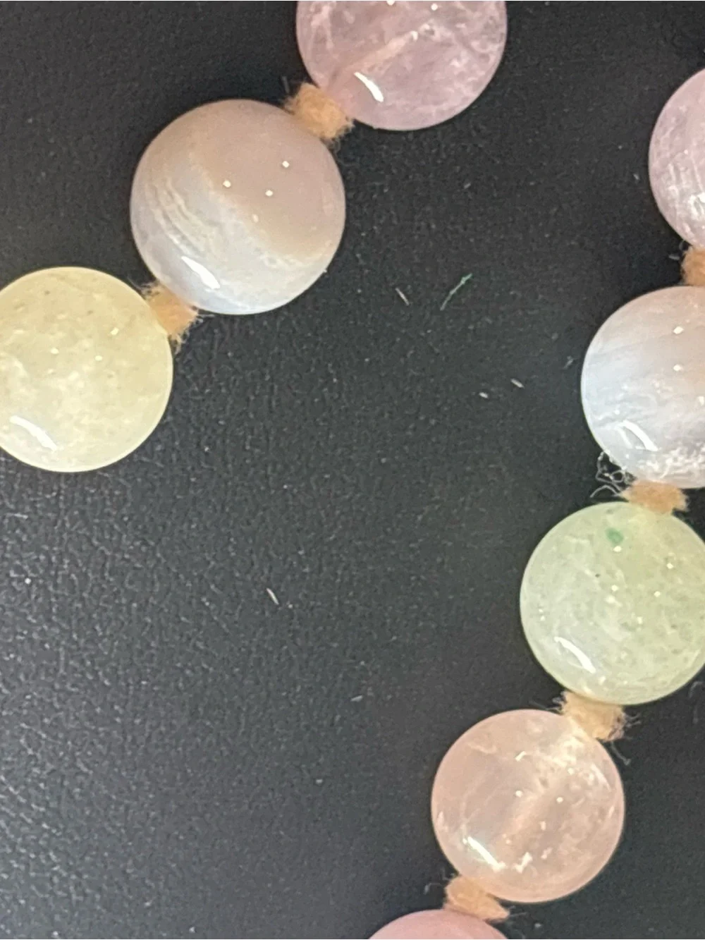 34” Knotted Multi-Gemstone Agate Bead Necklace Pastel Semi-Precious Stone Strand